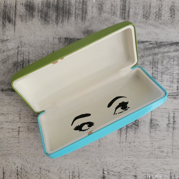 Kate Spade New York Women's Blue and Green Glasses Case - Picture 5 of 8